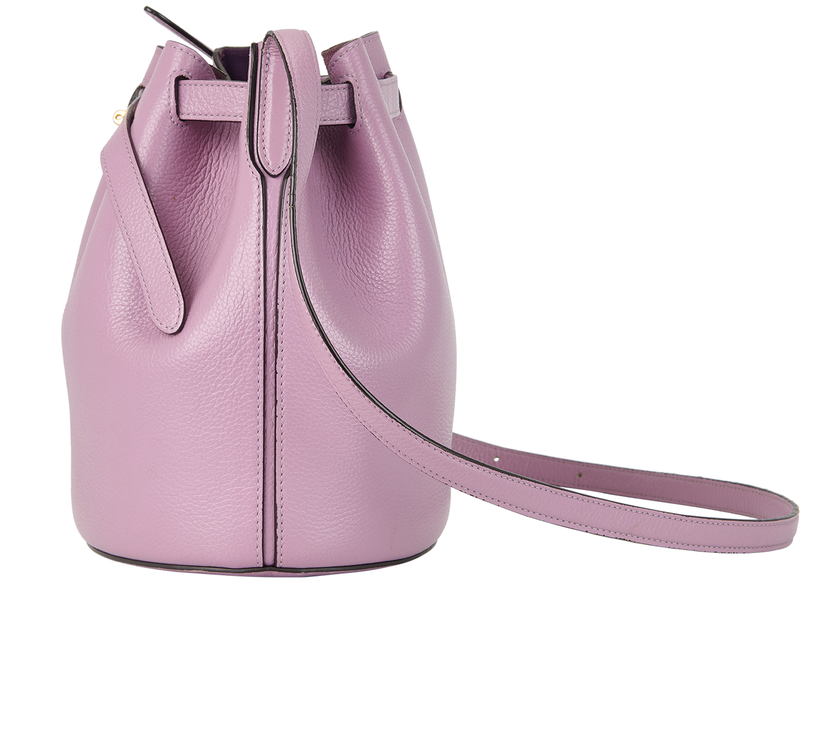 Bucket Crossbody, &pound;380, Handbags, Purple, Leather, Bottom view
